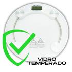 Balança Digital de banheiro Corporal Redonda 180kg LCD Vidro Temperado