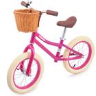 Balance Bike Viribus de 14 polegadas para 3-7 anos com Basket Fushia