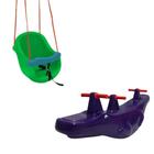 Balanço BB com Crocodilo Conjunto Playground Infantil para Diversão - valentina Brinquedos