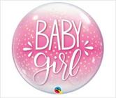 Balao 22 bubble simples baby girl rosa 10035