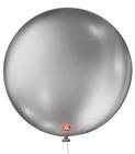 Balao 5 metallic balloon c/25 prateado sao roque