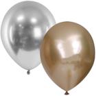 Balão Bexiga Cromado, 9 Polegadas Pacote De 25 Unds, Balão Metalizado Brilhante