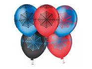 Balão Bexiga Homem Aranha Teia N10 C/ 25 Unid
