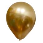 Balão Bexiga Metalizada Dourado N9 Happy Day 25 Unid