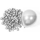 Balão Bexiga Prata Prateado Cromado Metalizado Número 5 Polegadas Pequeno 25 Unidades