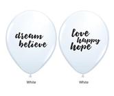 Balão Branco 11 Pol Dream Love Pc 06un Qualatex 53511a6