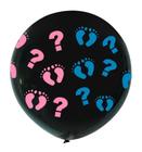 Balão Chá Revelação Gigante 45cm Bexiga Big Surpresa Interrogação Pezinho Colocar Confete Pó Dentro