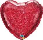 Balão Coração Vermelho Holográfico 18 Pol Embalado 88954