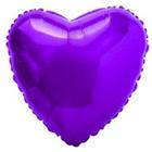 Balão de Coração Violeta Metalizado - 18 Polegadas