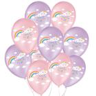 Balão de Festa Decorado Chuva de Amor - Rosa 9" 23cm - 25 Unidades