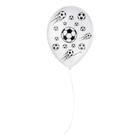 Balão de Festa Decorado Futebol - Branco e Preto 9" 23cm - 25 Unidades
