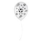 Balão de Festa Decorado Futebol - Branco e Preto 9" 23cm - 25 Unidades - São Roque - Rizzo Balões