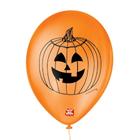 Balão de Festa Decorado Halloween Abobora 9" 23cm - Balões São Roque