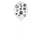 Balão de Festa Decorado Patinha de Cachorro - Branco e Preto 9" 23cm - 25 Unidades