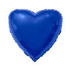 Balão de Festa Metalizado 20" 50cm - Coração Azul - 1 Unid. - Flexmetal