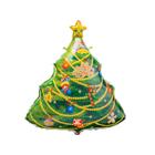 Balão de Festa Metalizado 3D 19" 48cm - Arvore de Natal - 1 unidade - Balões São Roque - Rizzo