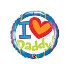 Balão de Festa Microfoil 18" 46cm - I Love Daddy - 1 unidade - Qualatex - Rizzo