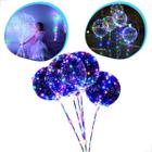 Balão de Led Bexiga Bubble Transparente com Vareta para Festas Eventos Casamentos Formaturas a Pilha