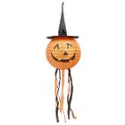 Balão De Papel Abóbora Com Chapéu 30Cm Decoração Halloween