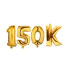Balão Dourado Metalizado Comemore Seguidores 150k Instagram