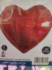 Balão holográfico coração vermelho