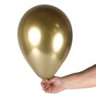 Balão Látex Dourado Platino 10 Polegadas - 25 Unidades - Aluá Festas