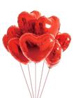 Balão Metalizado 40cm Coração Vermelho - UNIDADE - Para Decoração