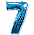 Balão Metalizado Azul Número 7 - 1 Metro