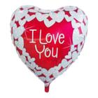 Balão Metalizado Coração I Love You - 90cm x 95cm