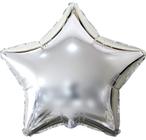 Balão Metalizado Estrela Prata 10" (25cm) Mundo Bizarro