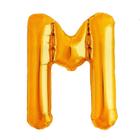 Balão Metalizado Letra M Dourado 70cm