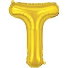 Balão Metalizado Letra T Dourado 40Cm - GNA