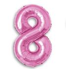 Balão Metalizado Número 8 Pink 16" (40cm) - Make+