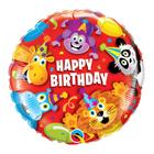 Balão Metalizado Redondo Aniversário Animais 18 Pol 14182