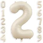 Balão Number Wpensky 2 Cream White 40cm Foil Helium