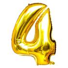 Balão número 4 dourado 1 metro - FUNNY FASHION