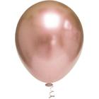 Balão p/Decoração Redondo N10 Platino Rosê Gold 25un