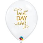 Balão Qualatex 11" - Transparente - Best Day Ever - 50 Un