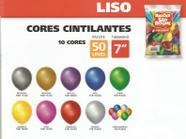Balão São Roque Cintilante N7 C/50un Vermelho
