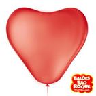 Balão São Roque Nº6 Coração Vermelho - Pacote com 50 unidades