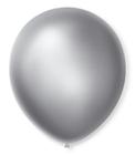 Balão São Roque Número 7 Prata Cintilante 50 Unidades