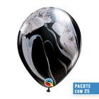 Balão Superagate Preto e Branco 11 Pol Pc 25un 39921