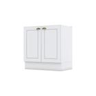 Balcão 2 Portas Cozinha 80CM 100% MDF Americana Henn Branco