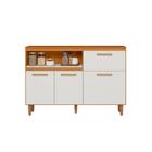 Balcão 3 Portas 1 Gavetas (Com Tampo) Sicilia Freijo Uv Off Acetinado - SSX Multicoisas