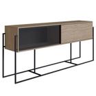 Balcão Aparador Buffet 2 Portas Pés Metálicos York Hanover/Preto - Artesano