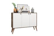 Balcão Aparador Buffet 3 Portas Castani com Branco Casa Mobilia