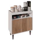 Balcão Aparador Buffet Cantinho do Café 71cm Lice M24 Branco/Freijó - Mpozenato