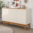 Balcão Buffet Ares Lux 3 Portas 2 Prateleiras Off White - Tebarrot