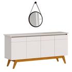 Balcão Buffet Classic Com Espelho Adnet 67cm Hi01 Off White