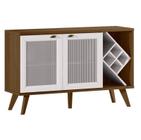 Balcão Buffet Isis 100% MDF Imbuia/Off White